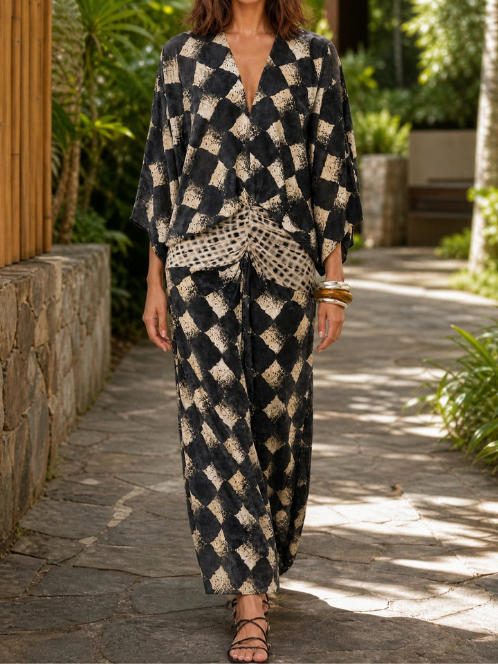 Clara| Kleid Mosaik Mittelmeer