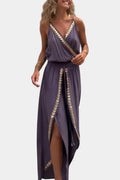 Olivia | Einzigartiger Jumpsuit mit goldenen Details und Beinschlitz