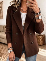 Carla | Eleganter Blazer mit Strickärmeln