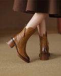 Pernelie | Stiefel aus Leder mit Blockabsatz