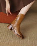 Pernelie | Stiefel aus Leder mit Blockabsatz