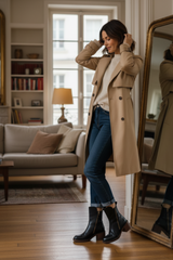 Pernelie | Stiefel aus Leder mit Blockabsatz