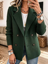 Carla | Eleganter Blazer mit Strickärmeln