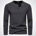 Finn | Baumwoll-Langarm-Henleyshirt