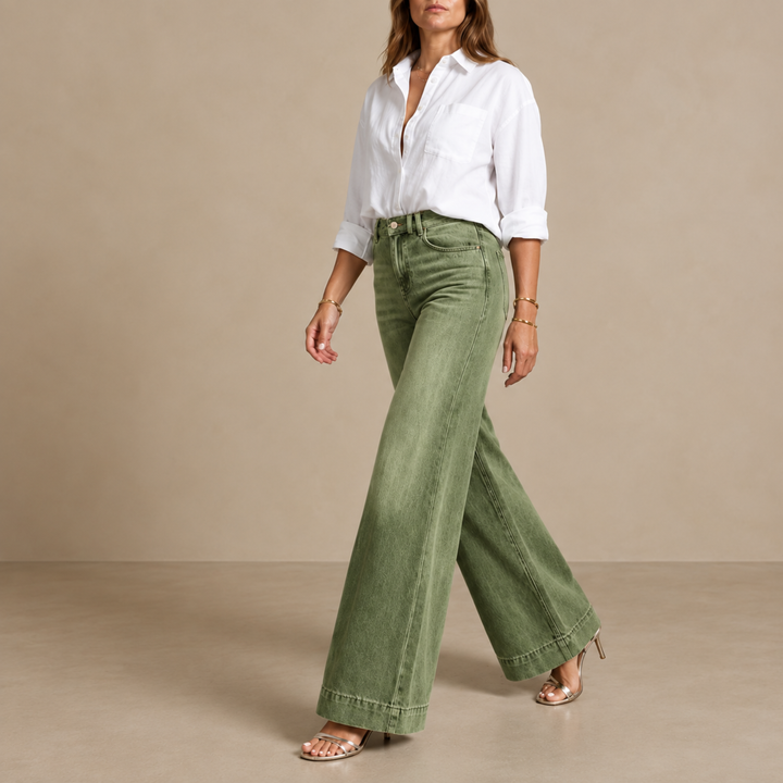 Lucia | Jeans mit weitem Bein und streckendem Effekt