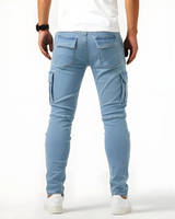 Navy Stretch Cargo-Hosen