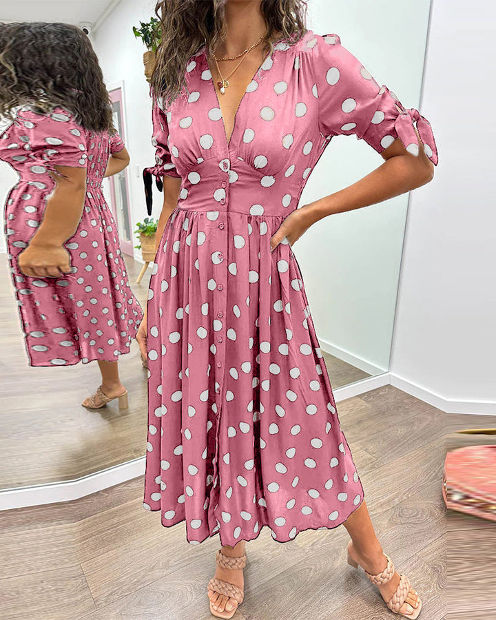 Monique | Elegantes Polka-Dots Kleid
