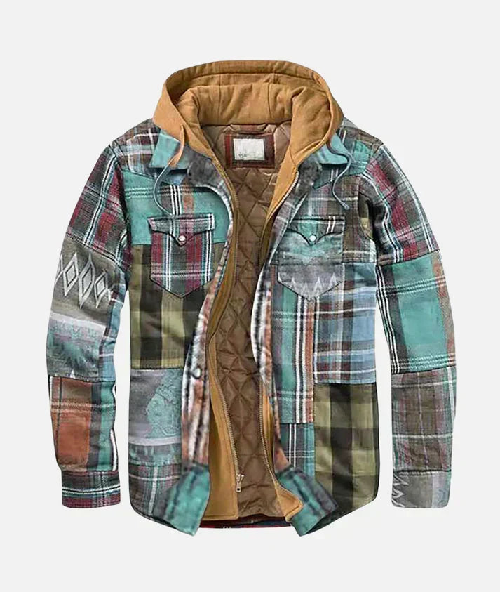 Ludwig | Patchwork-Jacke mit Karomuster
