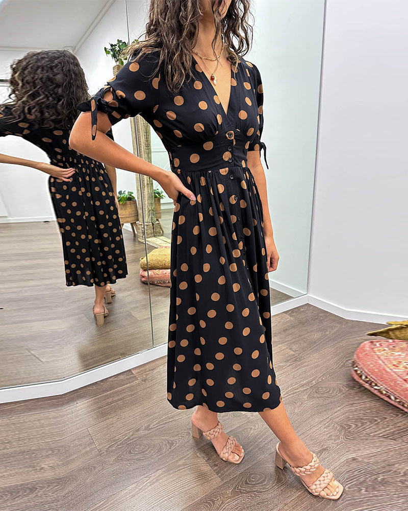 Monique | Elegantes Polka-Dots Kleid
