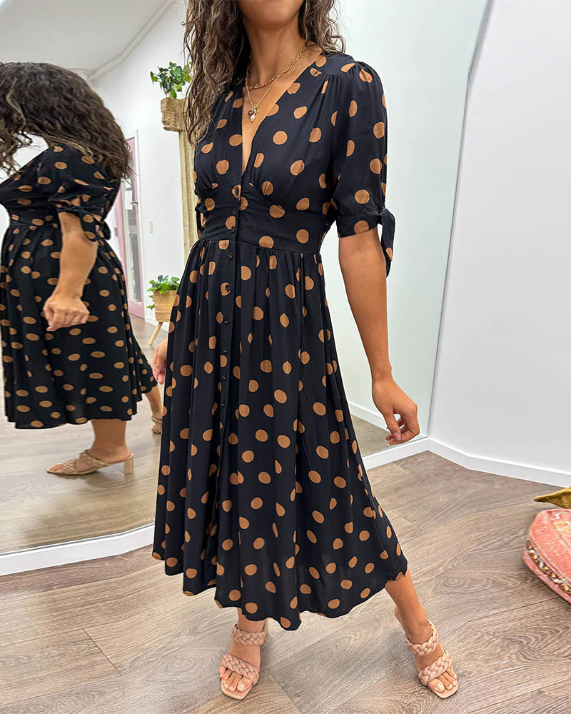 Monique | Elegantes Polka-Dots Kleid