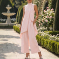 Valentina | Elegante Jumpsuit mit Hohem Kragen und Drapierung