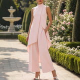Valentina | Elegante Jumpsuit mit Hohem Kragen und Drapierung
