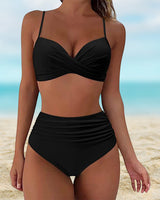 Wilma | Hochschnitt-Bikini mit Wickel-Top