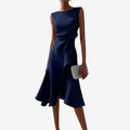 Eliana | Elegantes Midikleid mit asymmetrischem Schnitt