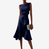 Eliana | Elegantes Midikleid mit asymmetrischem Schnitt