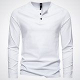 Finn | Baumwoll-Langarm-Henleyshirt