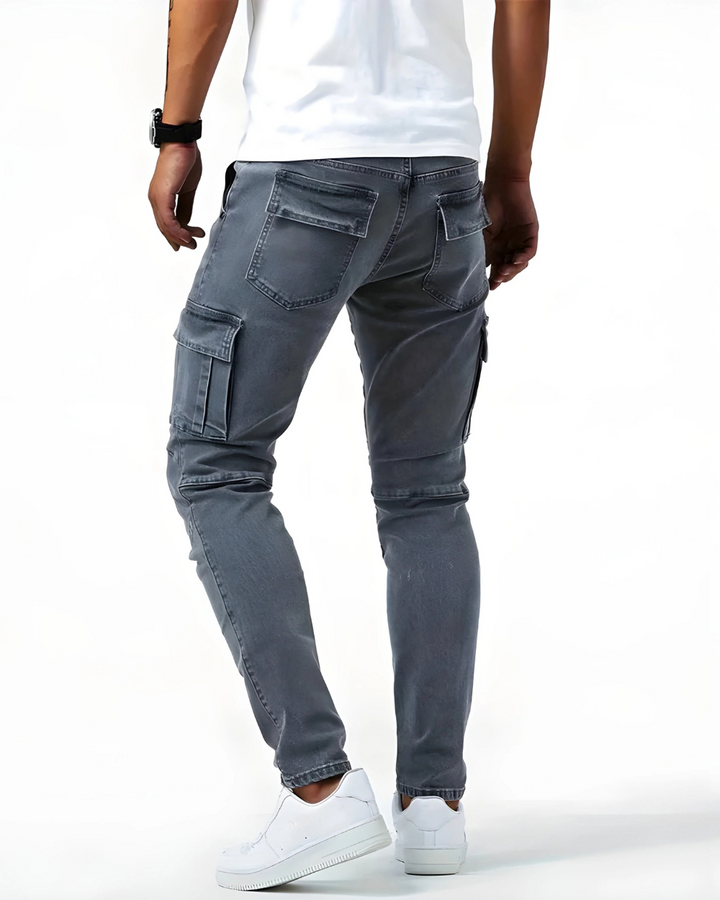 Navy Stretch Cargo-Hosen