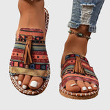 Lorraine | Boho-Quasten Sandalen