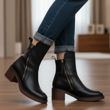 Pernelie | Stiefel aus Leder mit Blockabsatz