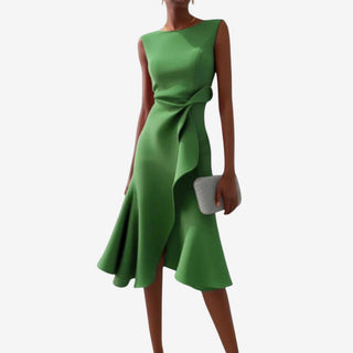 Eliana | Elegantes Midikleid mit asymmetrischem Schnitt
