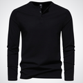 Finn | Baumwoll-Langarm-Henleyshirt