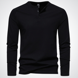 Finn | Baumwoll-Langarm-Henleyshirt