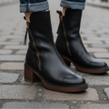 Pernelie | Stiefel aus Leder mit Blockabsatz