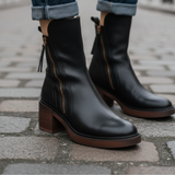 Pernelie | Stiefel aus Leder mit Blockabsatz