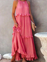 Lou | Elegantes ärmelloses Kleid mit Rüschen