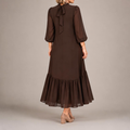 Maria - Chiffonkleid in Braun