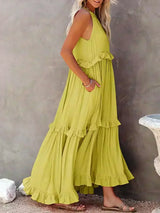 Lou | Elegantes ärmelloses Kleid mit Rüschen