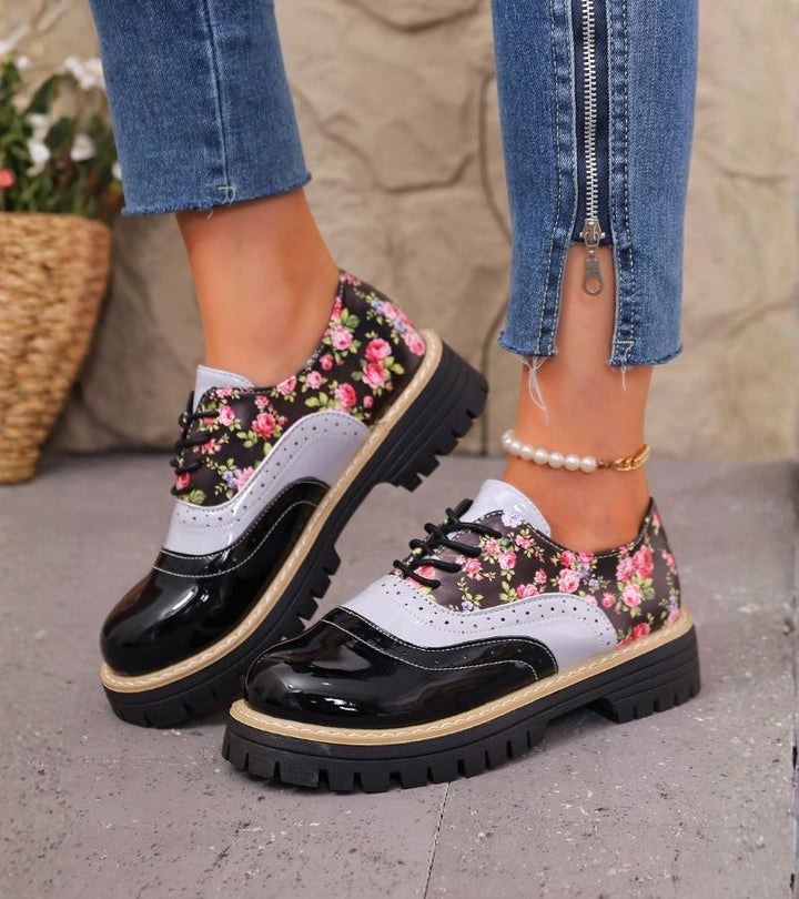 Bianca | Blumige Schuhe mit Fußbett