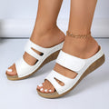 Olive | Freizeit-Plateausandalen