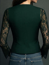 Selina | Elegante Spitzenbluse mit taillierter Weste