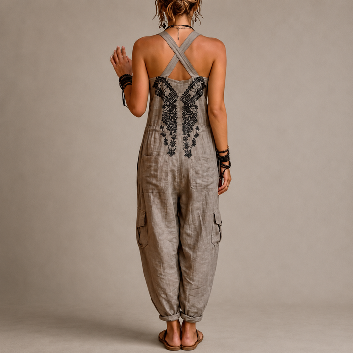 Mathilda | Boho-Overall im Leinen-Look