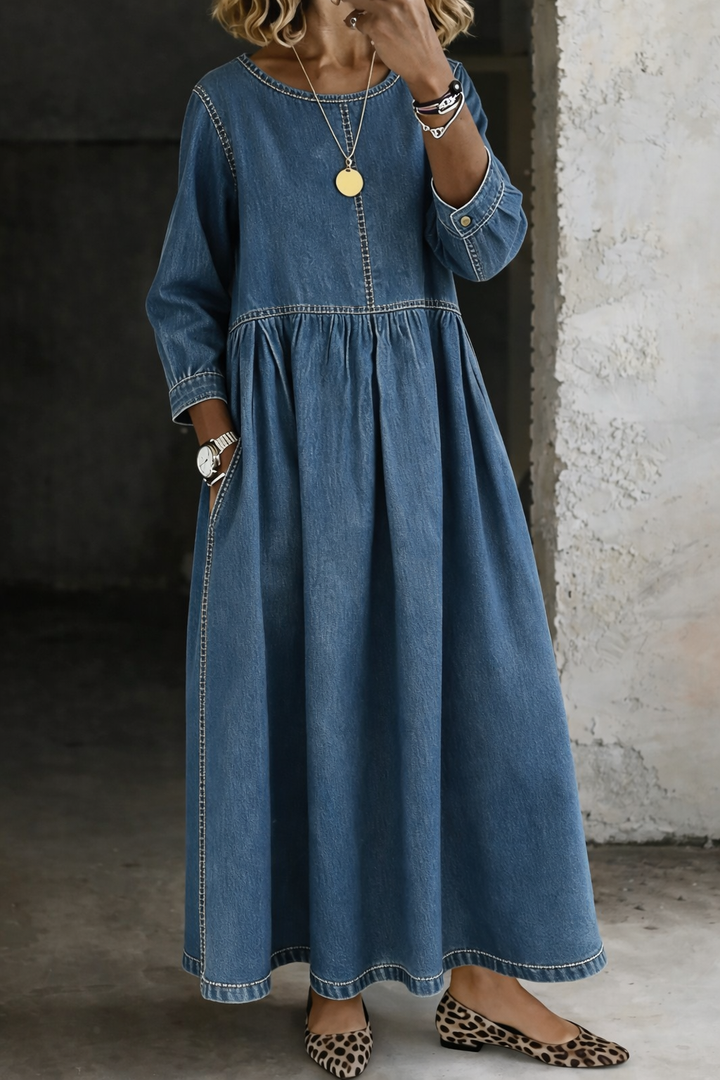 Fini | Vintage Denim Midi Kleid