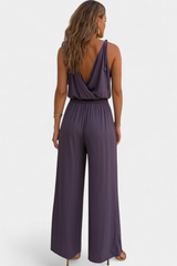 Olivia | Einzigartiger Jumpsuit mit goldenen Details und Beinschlitz