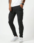 Navy Stretch Cargo-Hosen