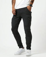 Navy Stretch Cargo-Hosen