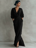 Roselle | Weiches Wickel-Abendkleid