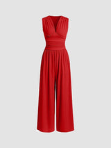 Caridad – Eleganter ärmelloser Jumpsuit mit weitem Bein