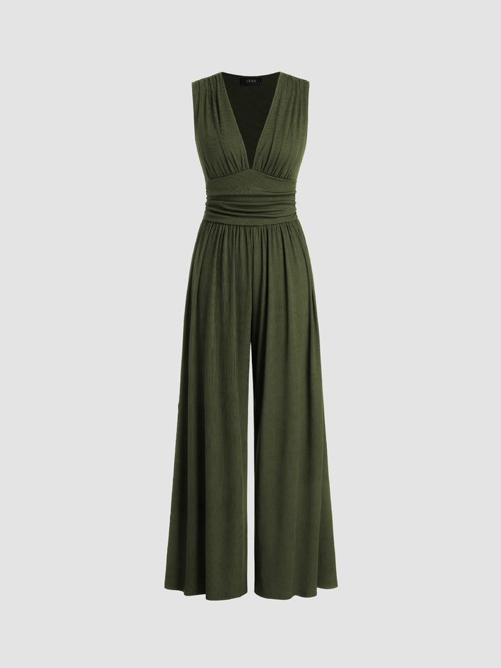 Caridad – Eleganter ärmelloser Jumpsuit mit weitem Bein