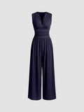 Caridad – Eleganter ärmelloser Jumpsuit mit weitem Bein