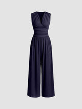 Caridad – Eleganter ärmelloser Jumpsuit mit weitem Bein