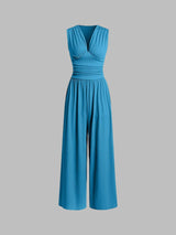 Caridad – Eleganter ärmelloser Jumpsuit mit weitem Bein
