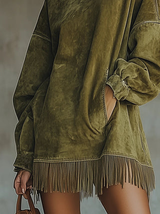 Sheri | Gemütliches Fransen-Kleid