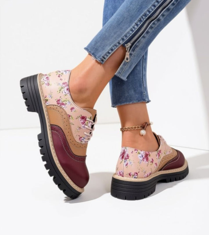 Bianca | Blumige Schuhe mit Fußbett