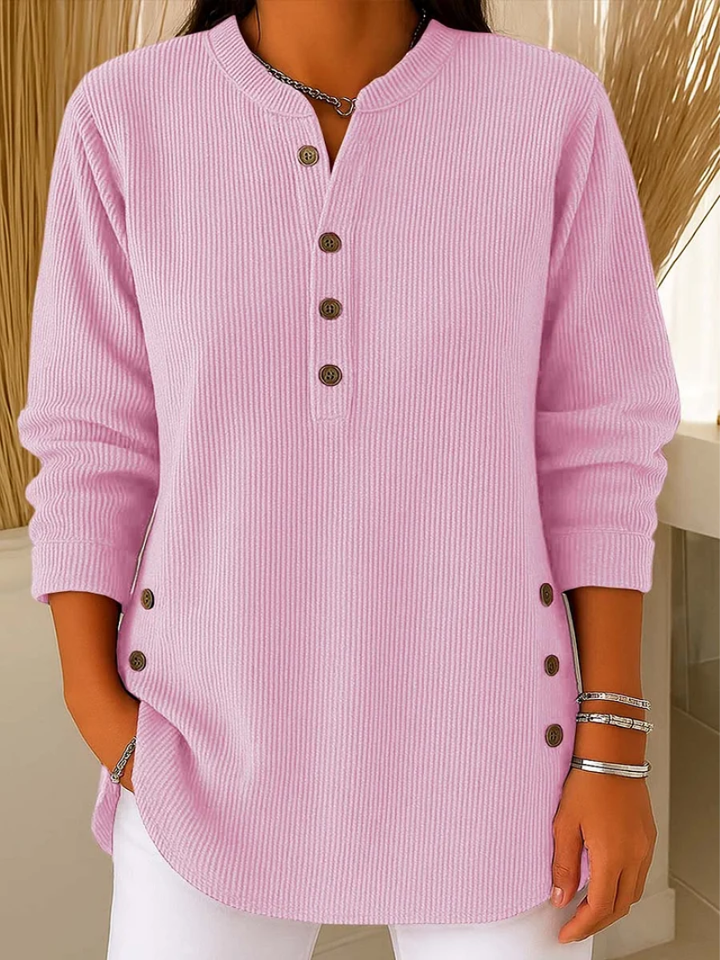 Livia | Gemütlicher Pullover mit dezenten Knopfdetails