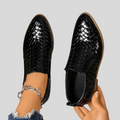 Elvire | Geflochtene Stiefeletten mit Blockabsatz