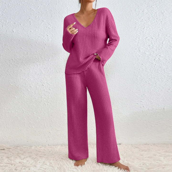 Vivienne | Zweiteiler mit Hose und V-Ausschnitt-Top